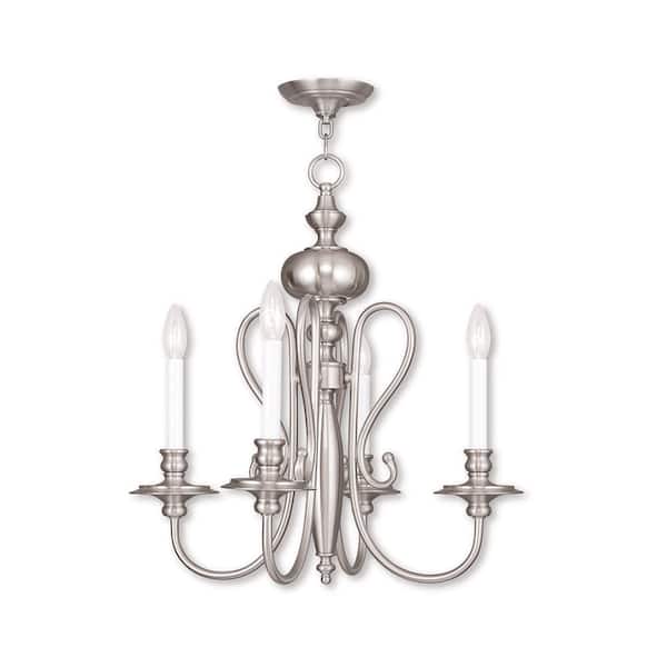 Caldwell 4-Light Brushed Nickel Chandelier