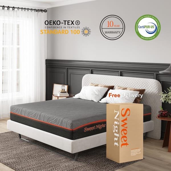 Zinus 4 in. Medium No Pocket Memory Foam Queen Mattress Topper HD-GTFT-400Q  - The Home Depot