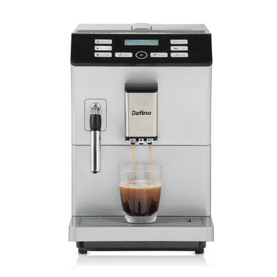 Elexnux Fast Heating Automatic Silver 2- Cup 20-bar Silver Espresso Machine  with Milk Frother, 1.8L Water Tank and Temp. Display GBK0RA22090902 - The  Home Depot