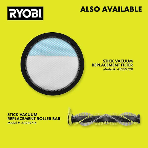 RYOBI - ONE+ HP 18V Cordless Pet Stick Vacuum Cleaner Kit with 4.0 Ah HIGH PERFORMANCE Battery and Charger