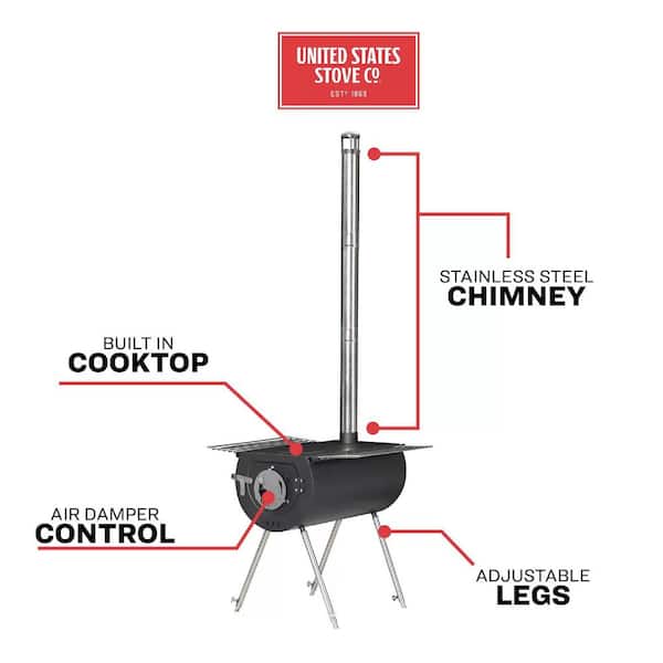 US Stove Caribou Outfitter 18-in Portable Camp Stove CCS18 - The