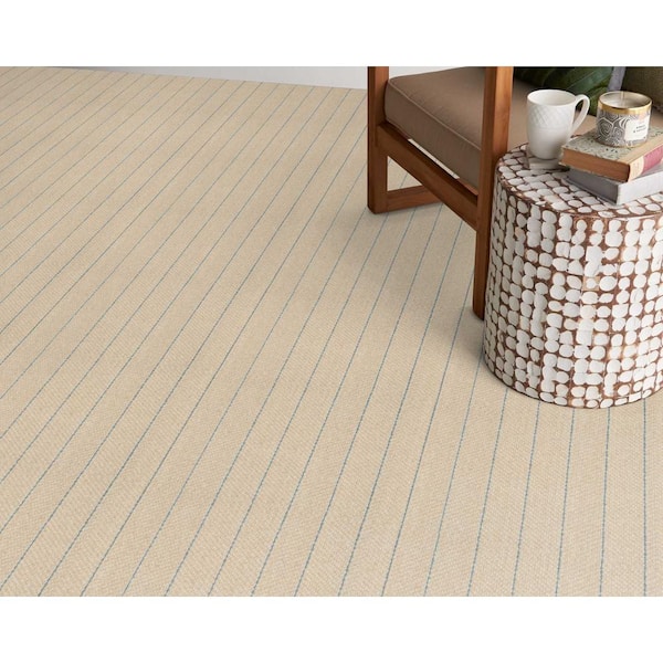 Forsooth Maize Beige 12 ft. 32 oz. Wool Pattern Installed Carpet