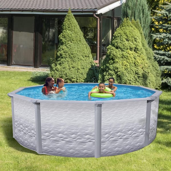 AQUARIAN Liberty 18 ft. Round 52 in. deep Hard Sided Starter Pool