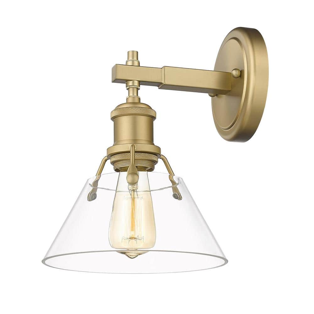 Orwell 10" Industrial Bronze Bath Vanity Light with Clear Shade