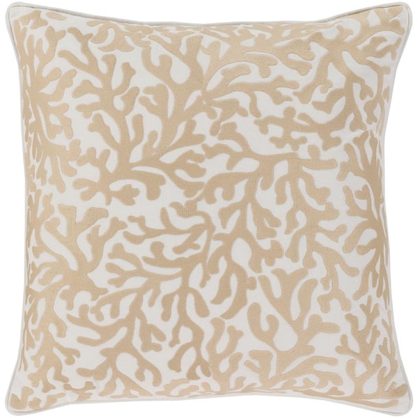 Livabliss Ellanher Khaki Graphic Polyester 18 in. x 18 in. Throw Pillow