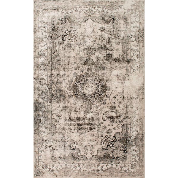 nuLOOM Dinah Oriental Persian Ivory Doormat 3 ft. x 5 ft. Area Rug