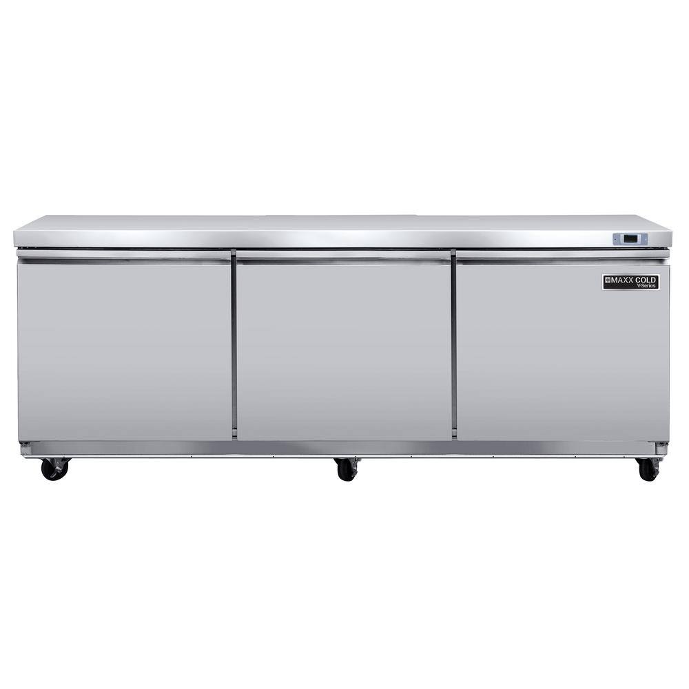 V-Series 3-Door Undercounter Refrigerator, 72 Watt, 21.8 cu. ft. in Stainless Steel