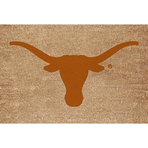 Texas Brown 29.5 in. x 19.5 in. Coir Fiber Colored Logo Door Mat