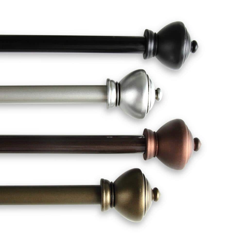 "5/8"" Dia Adjustable 84-120"" Savannah Curtain Rod with Savannah Finials in Anituqe Light Gold" price history on PriceWatchPro