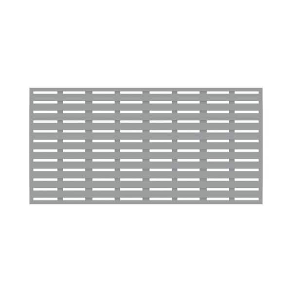 3 ft. x 6 ft. Boardwalk Grey Polypropylene Decorative Screen Panel