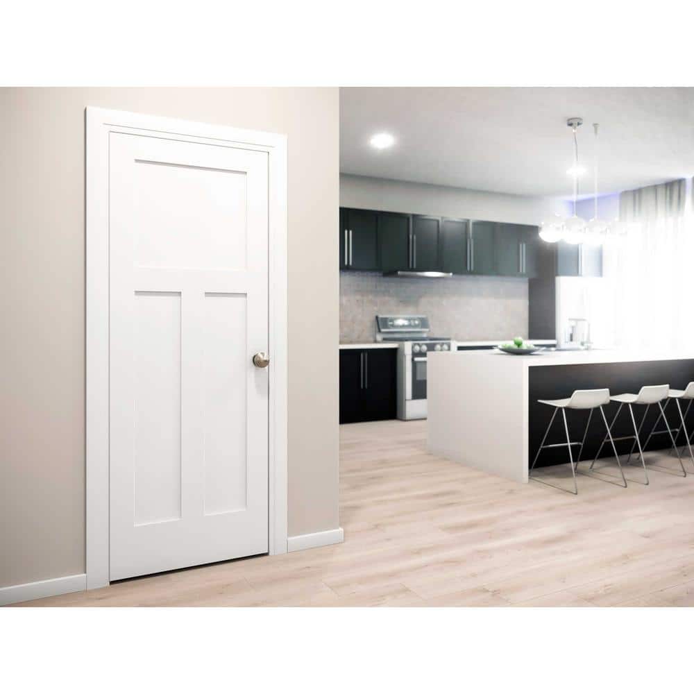 80" x 30" White Primed 5-Panel Solid Pine Interior Door