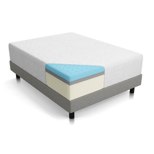 LUCID 14 in. King Triple Layer Memory Foam Mattress