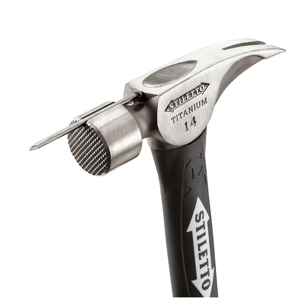 ErgoCraft 16" Black and Chrome Titanium Milled-Face Claw Hammer