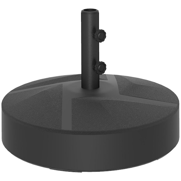 HDPE Patio Umbrella Base Holder, Heavy Duty Outdoor Umbrella Stand Base in Black