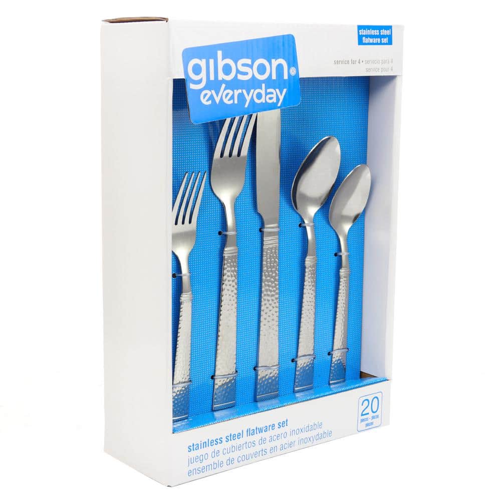Gibson Stainless Steel Tablespoons Flatware Silverware Set of 6
