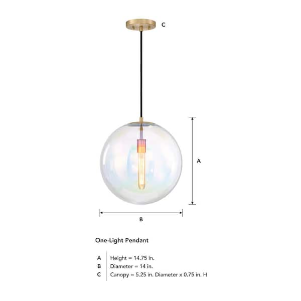 FIRHOT 60-Watte 1 Light Spherical Integrated LED Chrome Pendant Light  AW-9N05-L - The Home Depot
