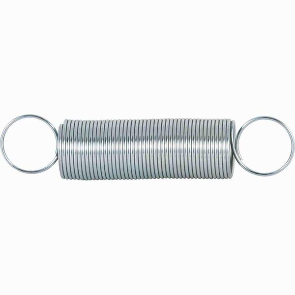 Prime-Line Extension Spring, Spring Steel Const, Nickel-Plated Finish, .020 GA x 5/16 in. x 1-1/2 in., Closed Double Loop, (2-Pack)