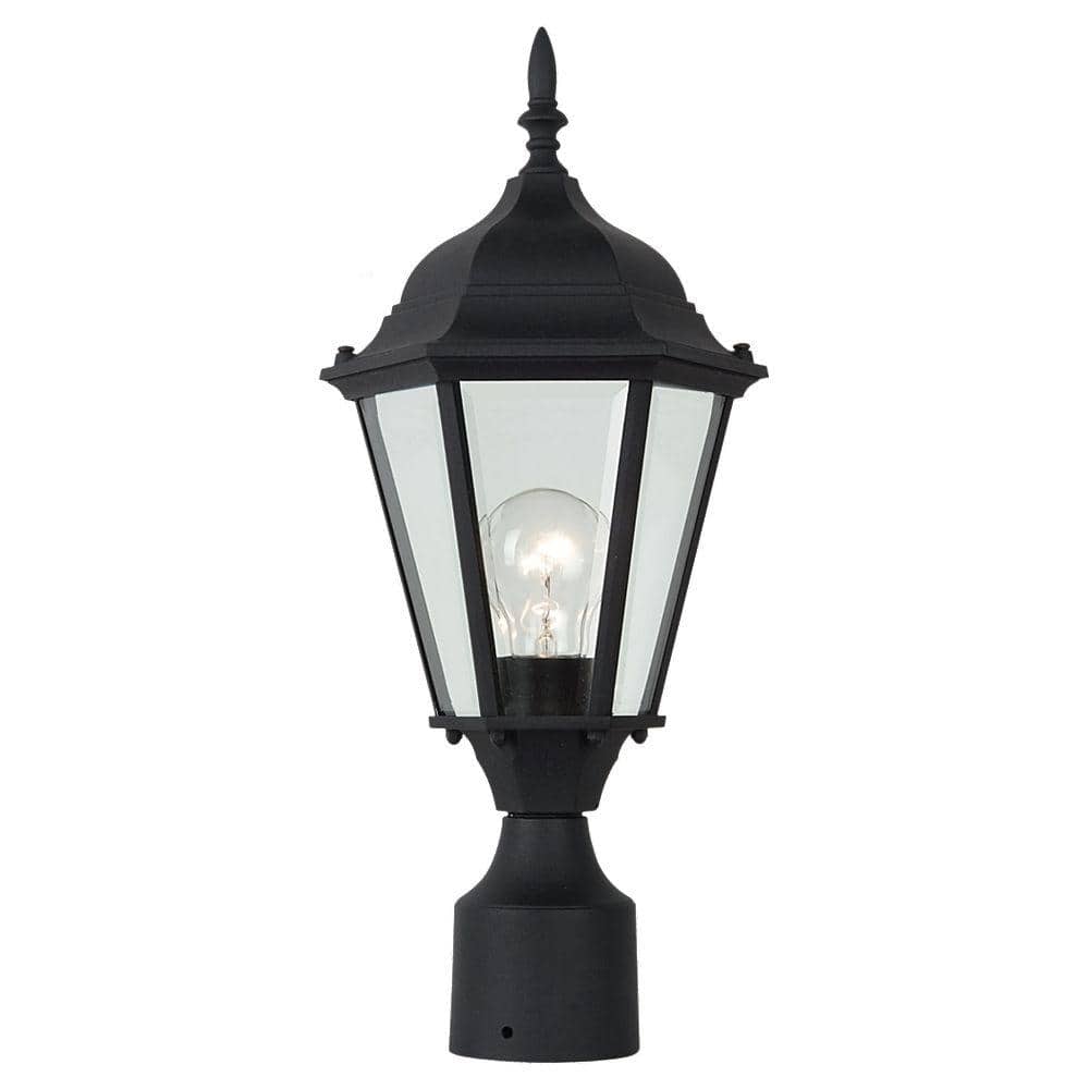 Bakersville 1-Light Black Outdoor Post Top