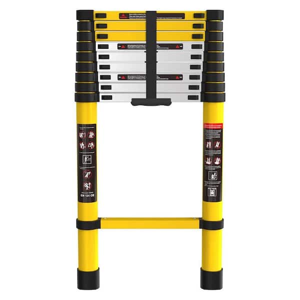 Retractable Rv Ladder Justincity 12.5ft Aluminum Telescoping Extension Ladder 330 lbs. Max ...