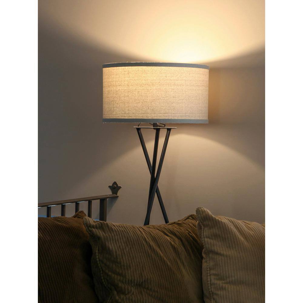 Siri-Enabled Black Tripod LED Floor Lamp for Kids' Nursery