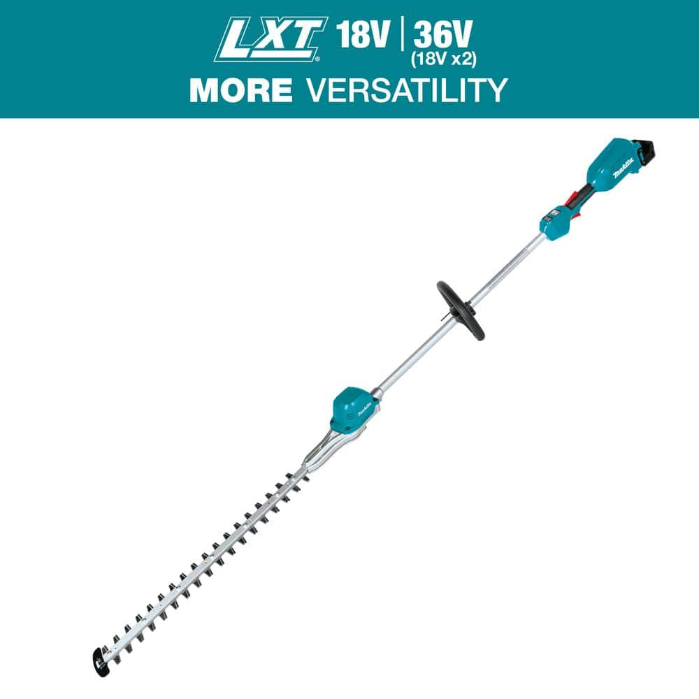 Makita LXT 18V Lithium-Ion Cordless 18 in. Telescoping Articulating Pole Hedge Trimmer Kit, 4.0Ah