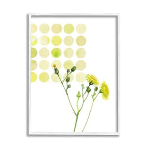 Dandelion Abstract Floral Painting By Verbrugge Watercolor Framed Abstract Texturized Art Print 24 in. x 30 in.