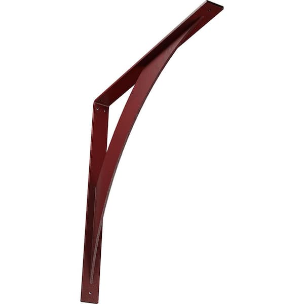Ekena Millwork 2 in. x 24 in. x 24 in. Steel Hammered Bright Red Legacy Bracket