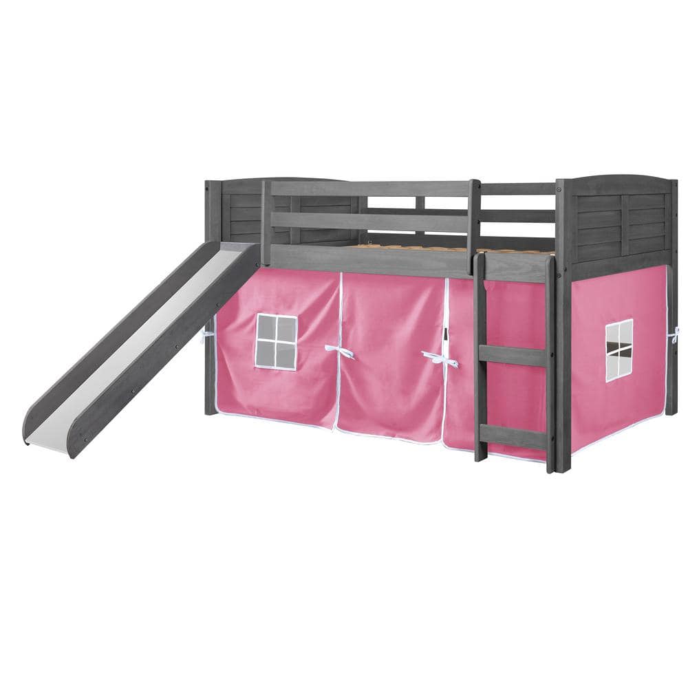 low loft bed with tent