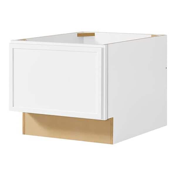Leyton 18 in. W x 24 in. D x 16.5 in. H Ready To Assemble Plywood Slim Shaker Drawer Bench Base Cabinet in Alpine White