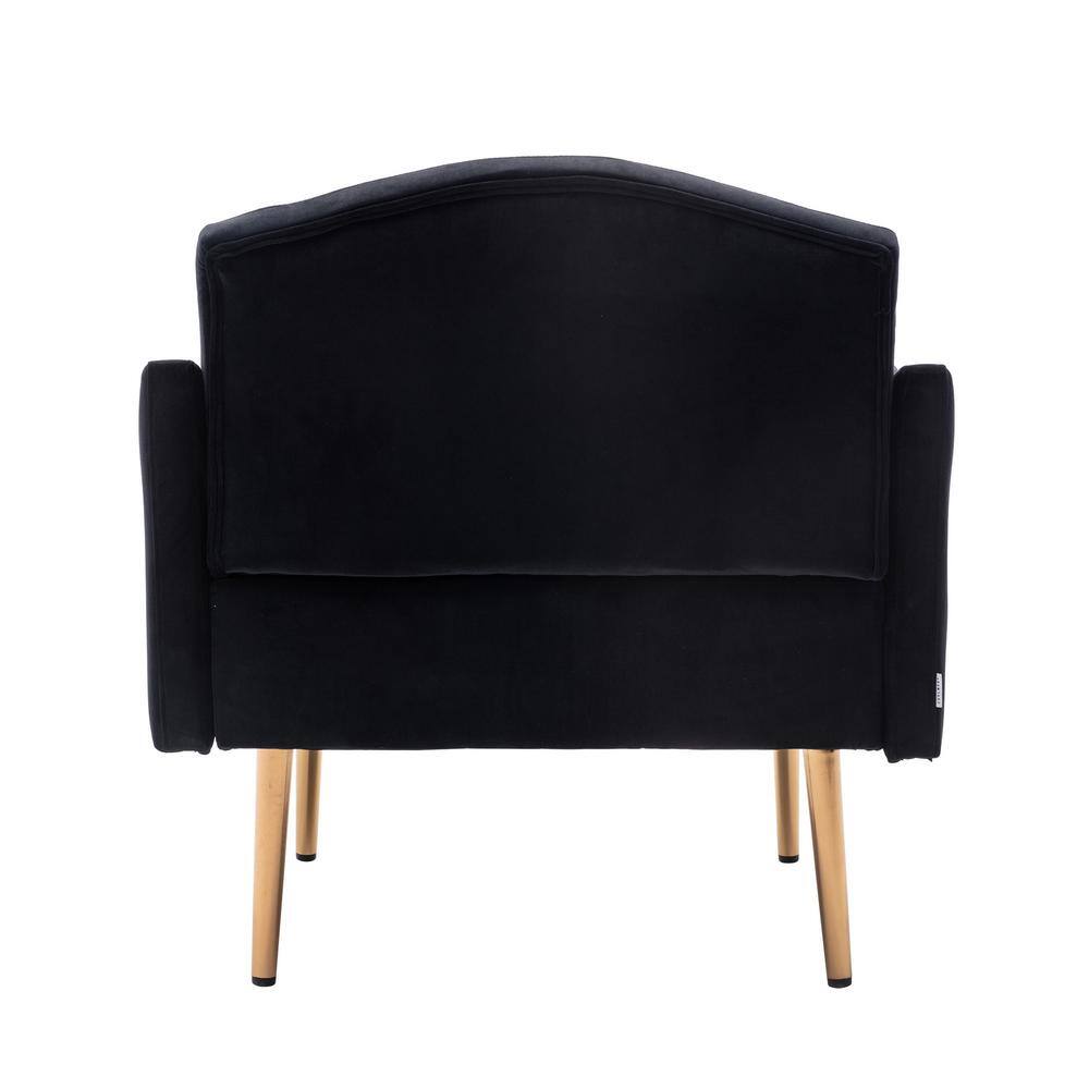JASMODER Black Velvet Side Chair W39531525 The Home Depot