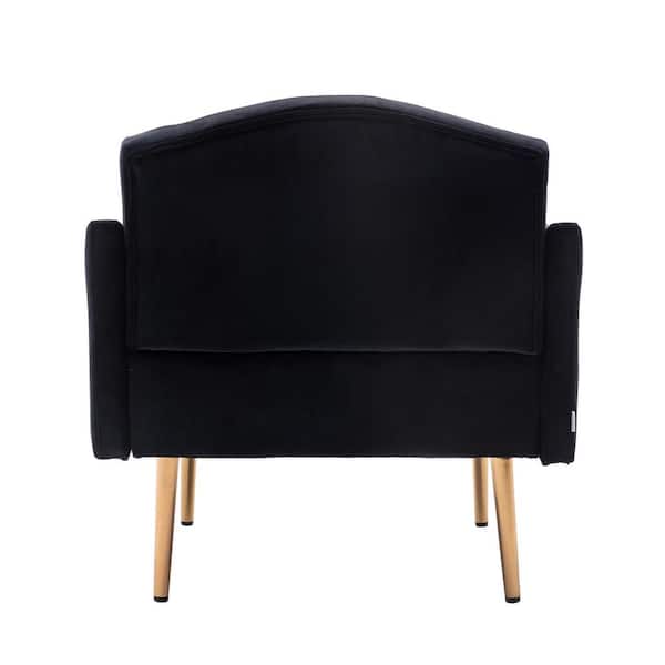 JASMODER Black Velvet Side Chair