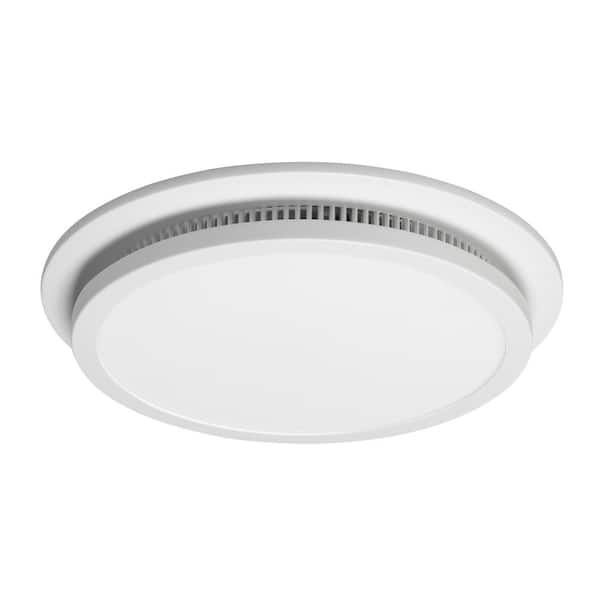 Homewerks Worldwide Decorative White, White Ceiling Mount Bluetooth Speaker Bathroom Exhaust Fan With Led Light