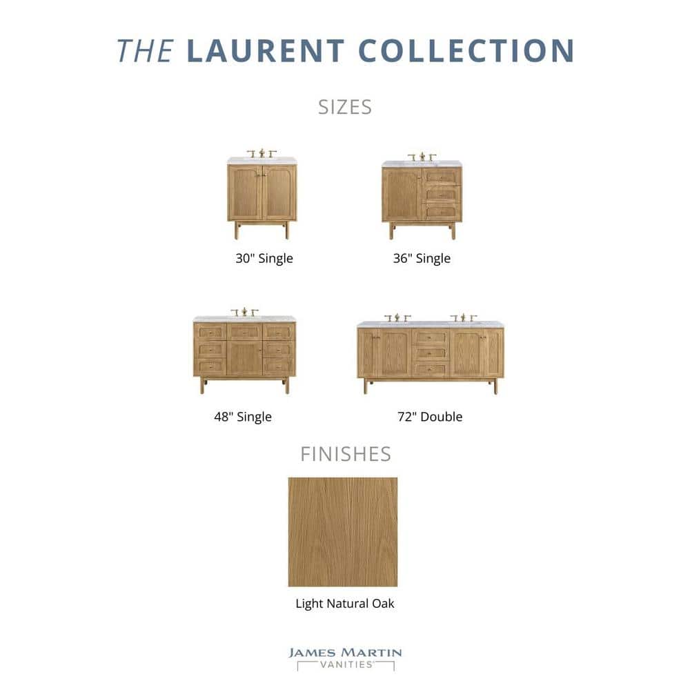 Laurent 48" Light Natural Oak Single Vanity Base