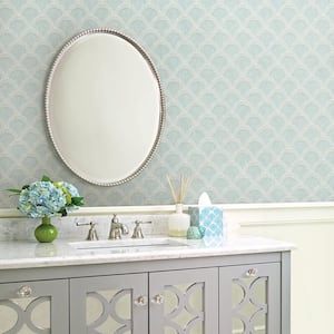 Bixby Turquoise Geometric Paper Strippable Wallpaper (Covers 56.4 sq. ft.)