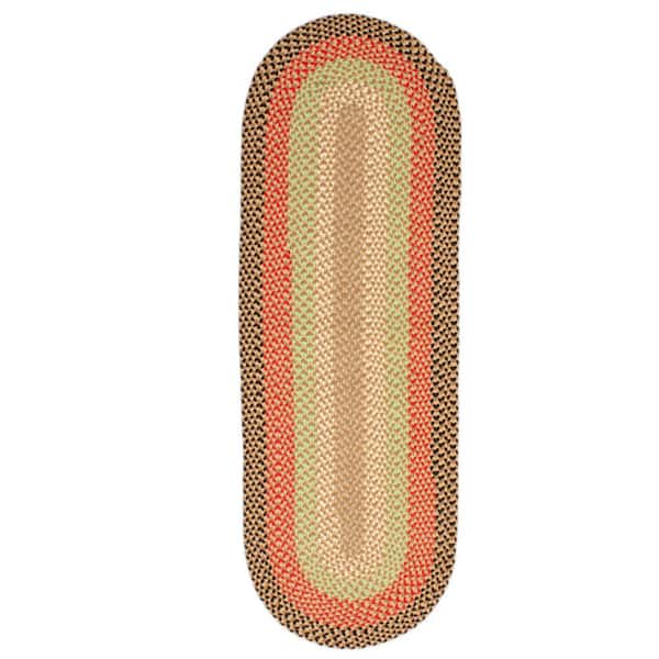 Super Area Rugs Plymouth Brown/Red/Ivory 2 ft. x 6 ft. Geometric Farmhouse Runner Rug