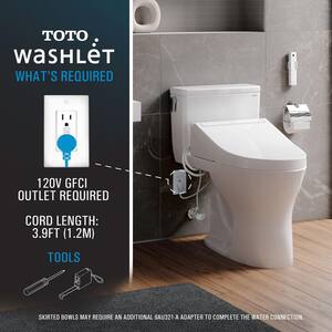S350e Washlet Electric Heated Bidet Toilet Seat for Round Toilet in Cotton White
