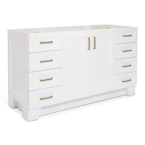 Taylor 60 in. W x 21.5 in. D x 34.5 in. H Freestanding Bath Vanity Cabinet Only in White