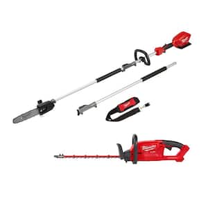 M18 FUEL 10 in. 18V Lithium-Ion Brushless Electric Cordless Pole Saw & M18 FUEL 18 in. Hedge Trimmer Combo Kit (2-Tool)