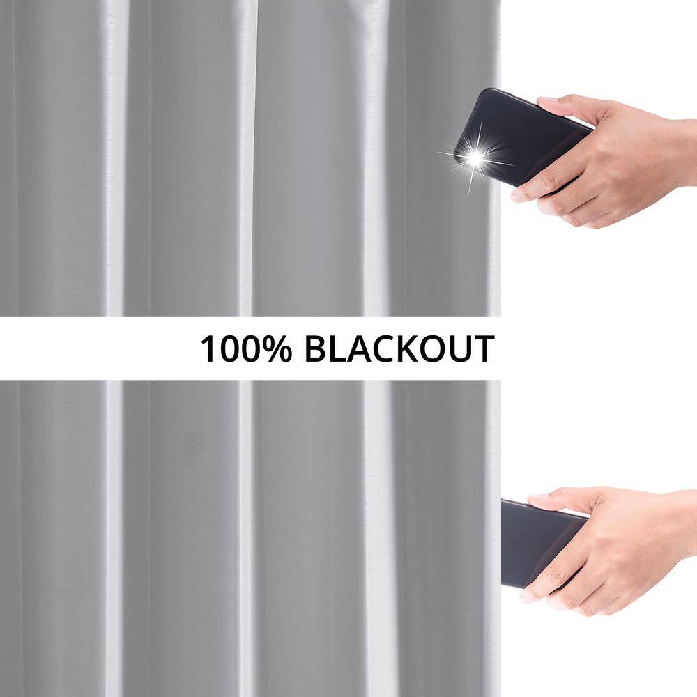 Ice Faux Silk Blackout Curtain Panel 50W x 96L