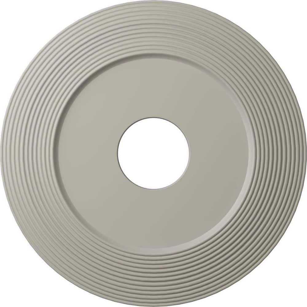 Ekena Millwork 1 in. x 16-1/8 in. x 16-1/8 in. Polyurethane Adonis Ceiling Medallion, Pot of Cream