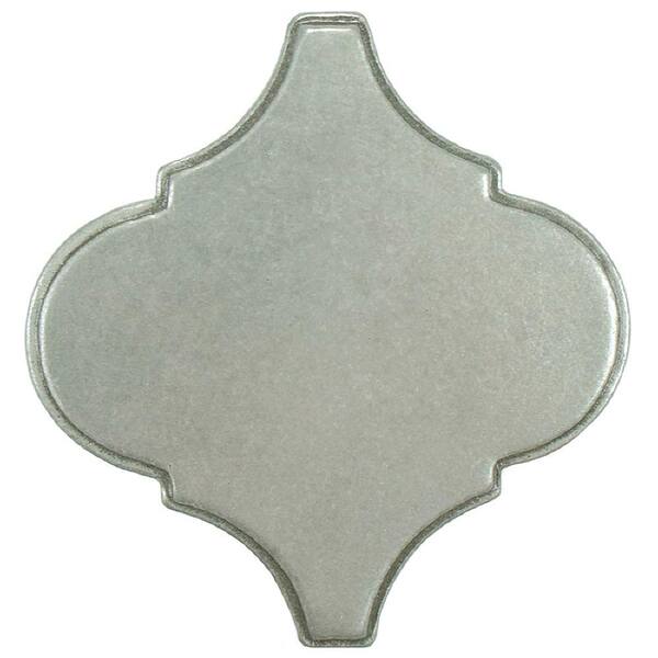 Merola Tile Contempo Lantern Insert Pewter 3 in. x 3 in. Metallic Wall Trim Tile