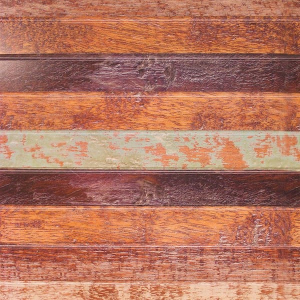 FROM PLAIN TO BEAUTIFUL IN HOURS The Prairie Wood 2 ft. x 2 ft. PVC Textured Faux Reclaimed Wood Plank Drop In Ceiling Tile (40 sq. ft./case)