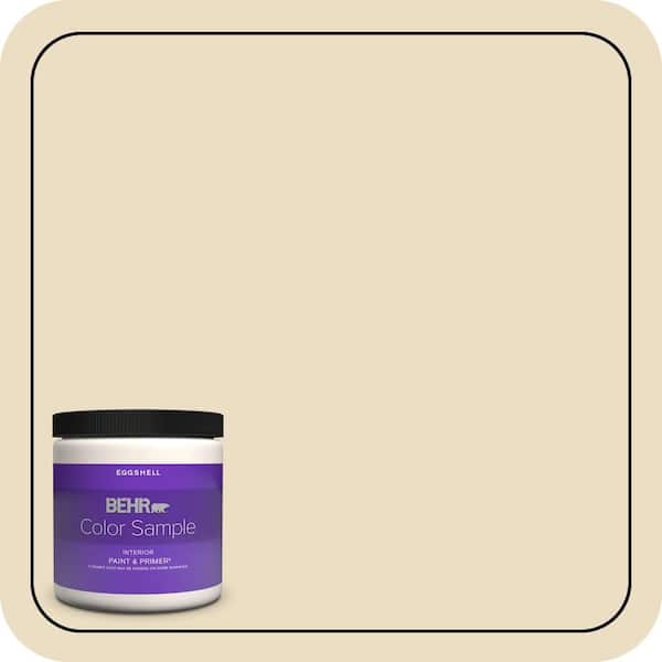 BEHR PREMIUM PLUS 8 oz. #YL-W06 Navajo White Eggshell Enamel Interior Paint & Primer Color Sample
