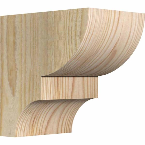 Ekena Millwork 4 in. x 6 in. x 6 in. Douglas Fir Ridgewood Rough Sawn Corbel