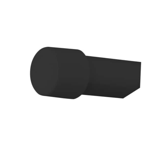 1-1/4 in. Plastic Closet Pole End Caps-Matte Black