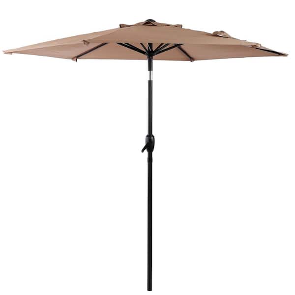 7.5 ft patio umbrella with base Formosa Covers 7.5ft aluminum market crank & tilt color Hunter Green fold and store when not needed Davee 7.5 Ft Outdoor Patio