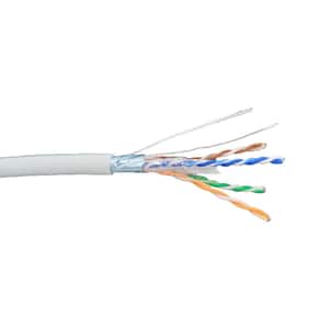 250 ft. CAT 6A Solid and Shielded (F/UTP) CMR Riser Bulk Ethernet Cable -White