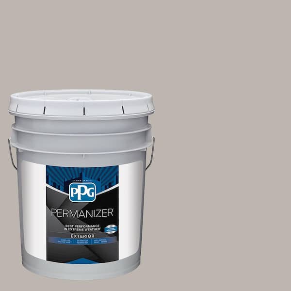 PERMANIZER 5 gal. PPG1022-3 Silver Dollar Satin Exterior Paint