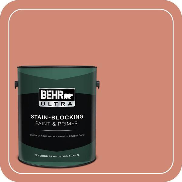 BEHR ULTRA 1 gal. Home Decorators Collection #HDC-WR16-02 Rosy Copper Semi-Gloss Enamel Exterior Paint & Primer