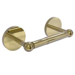 Allied Brass Fresno Collection Rollerless Toilet Paper Holder - Unlacquered Brass